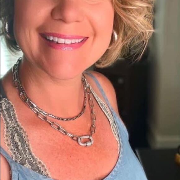 𝅺zoey Nexklace hematite only - Picture 3 of 8